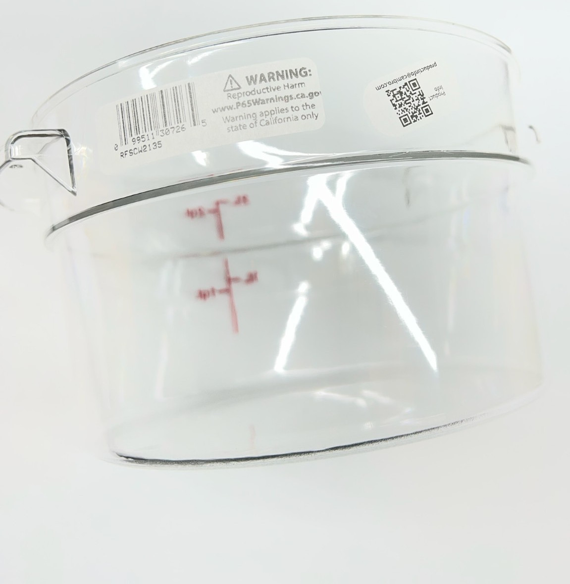 Cambro Camwear Round Storage Container 2 Quart Clear SET OF 3 New