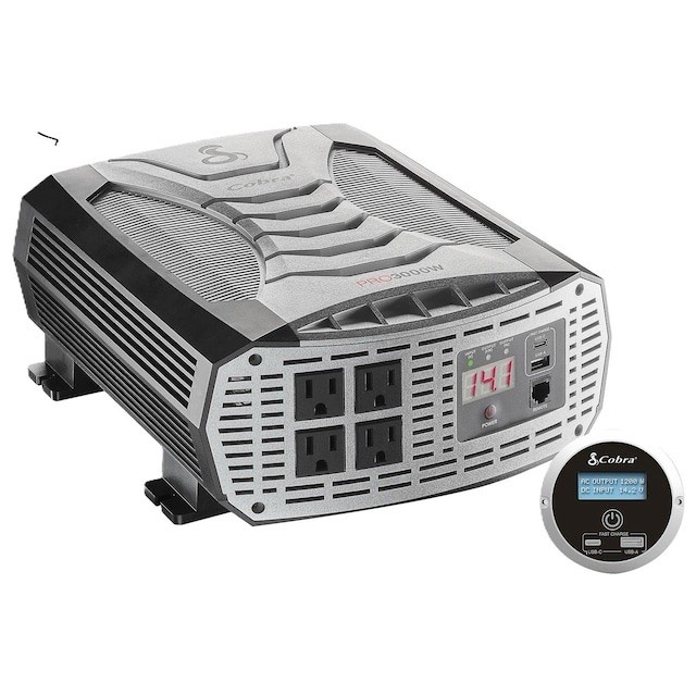Cobra PRO 3000W Modified Sine Wave Power Inverter 12V 120V Fast Charging