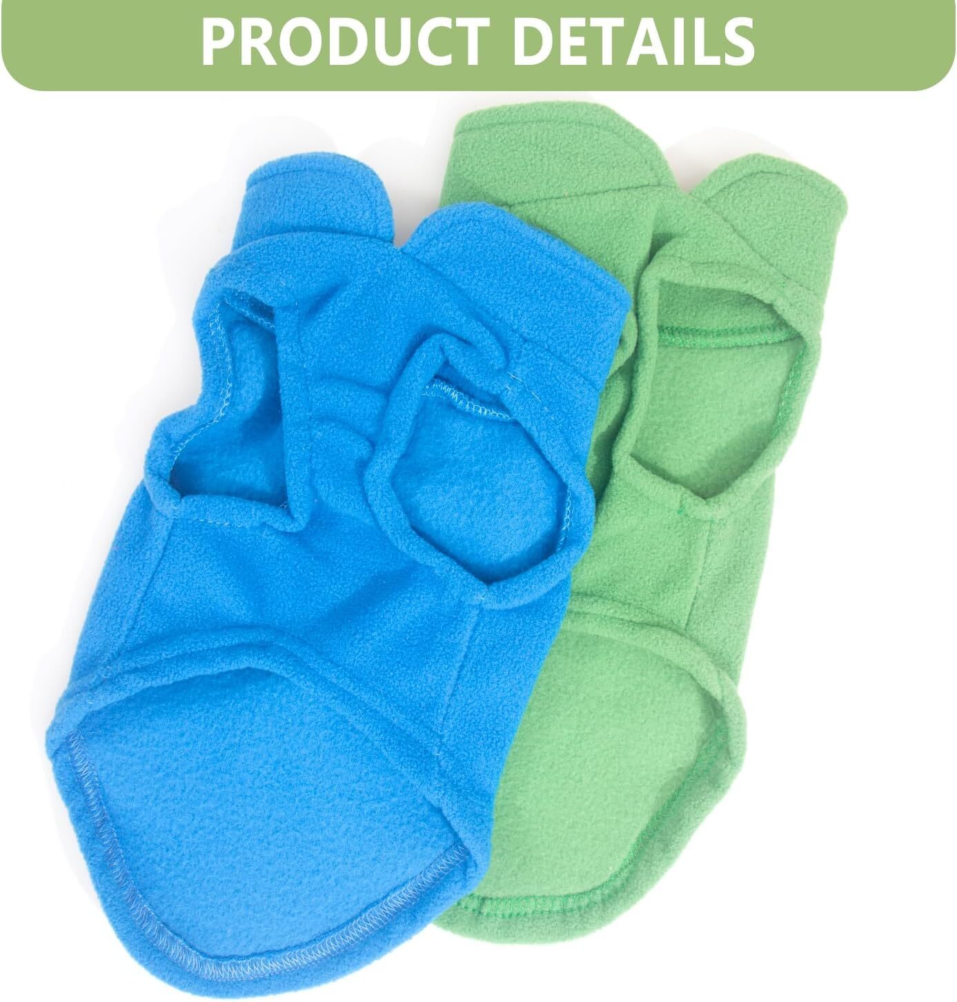 2 Pack Dog Sweater with Leash Ring Winter Warm Pet Sweater Thick Clothes Coat