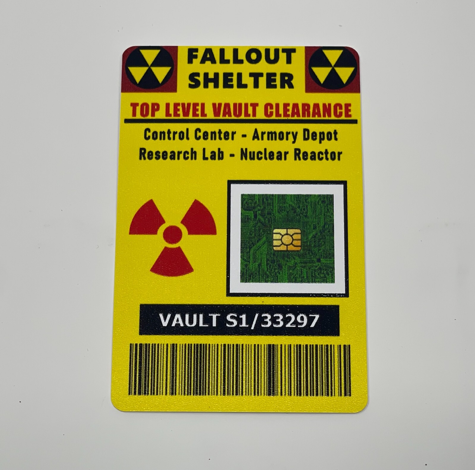 Atomic Bomb Shelter ID Cards Top Secret ID Badge Bunker Vault Clearance Safety