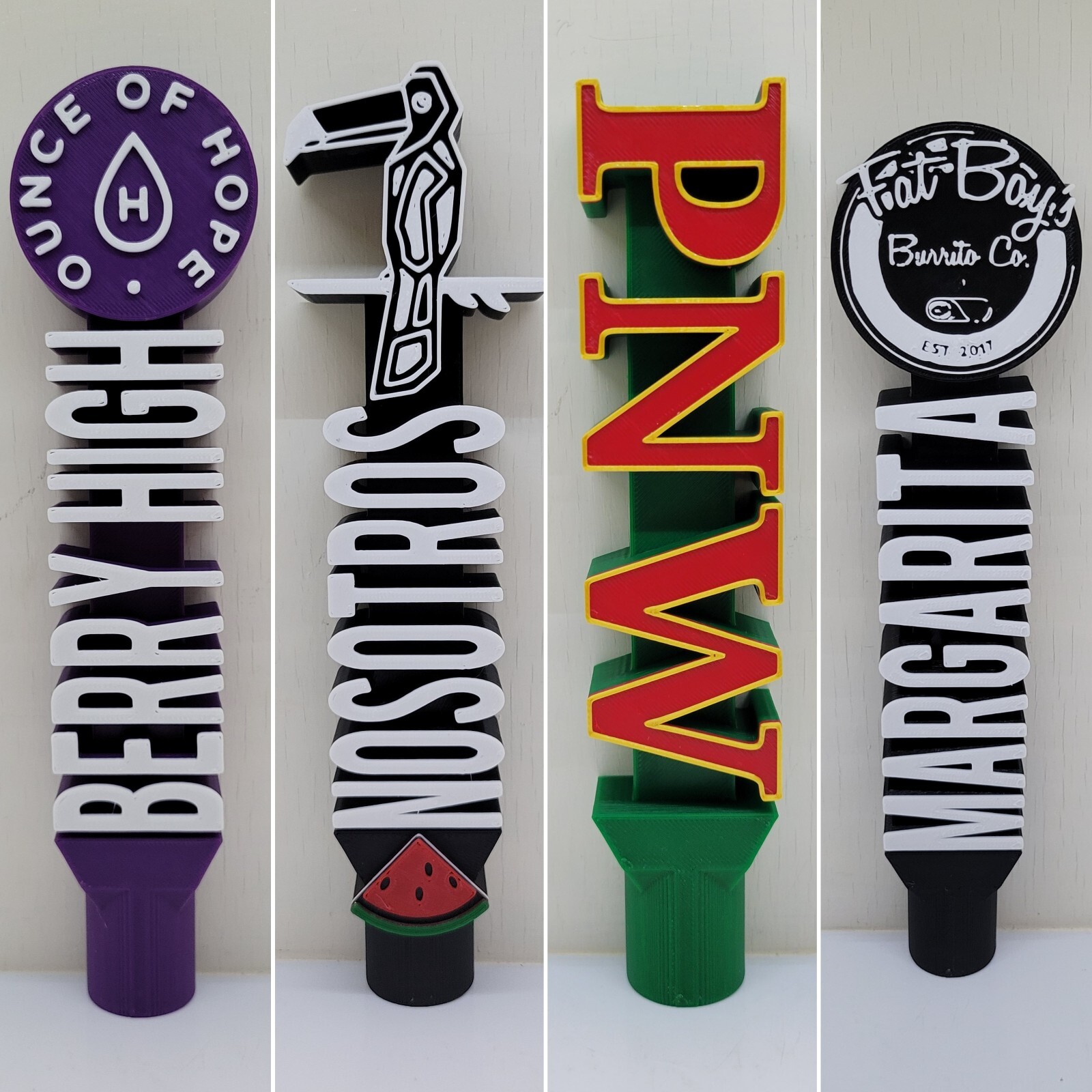 Custom Beer Tap Handles 3D Printed Personalized Keg Taps Custom Tap Bar Handles