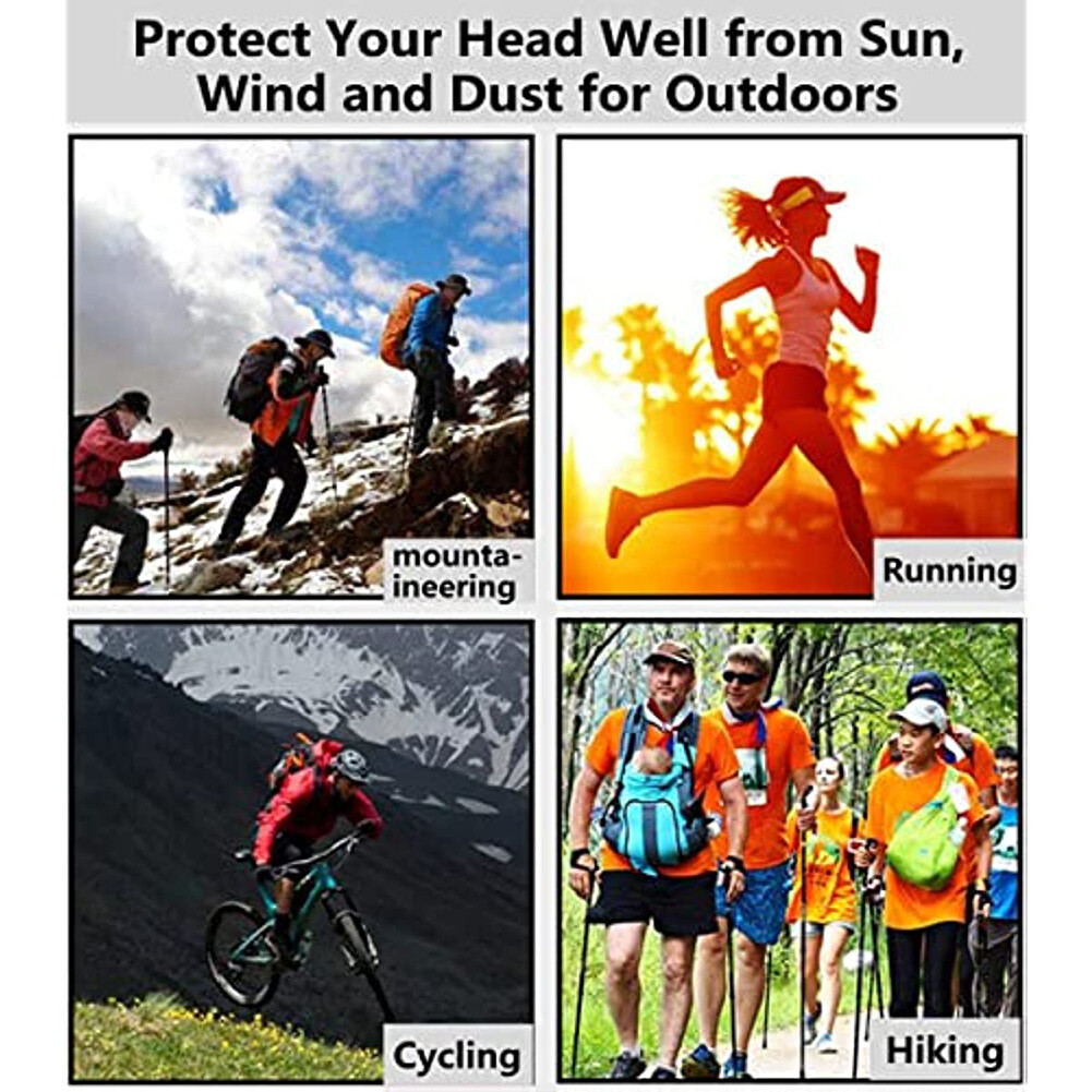 2 Hole Full Face Mask Thin Balaclava UV Protection Ski Sun Hood for Men Women