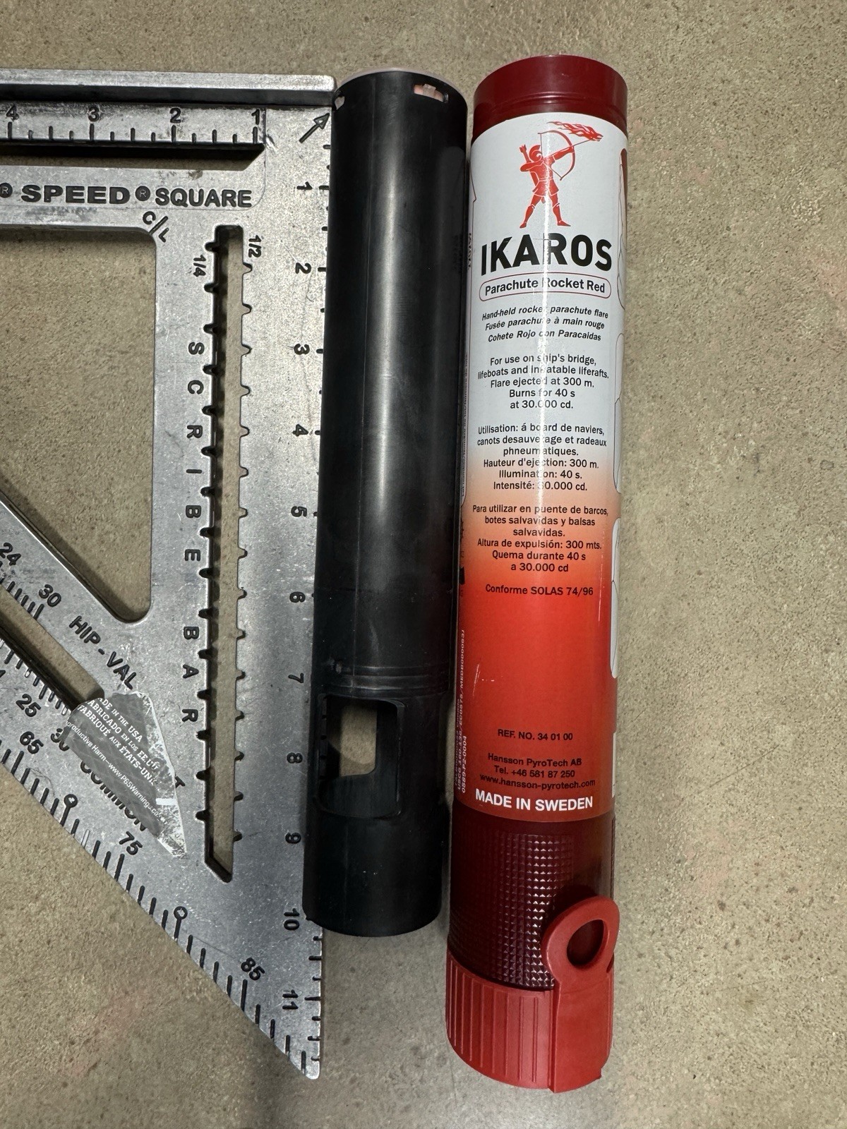 5pc RED PARACHUTE SIGNAL Flares ultra bright Pyro Mg based (USCG CERT SOLAS 74)