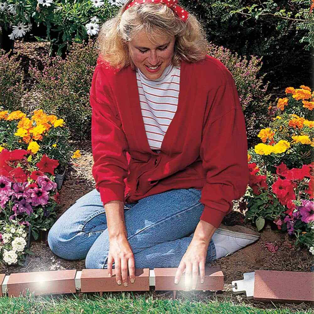 25 ft. Decorative Plastic Brick Edging Kit Garden Pathway Lawn Tree Edge Border