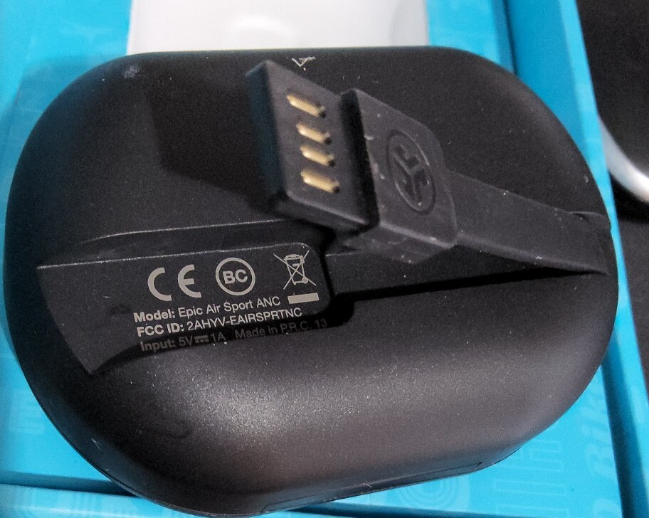 JLab EPIC  Air Sport ANC  CHARGING CASE ONLY Black