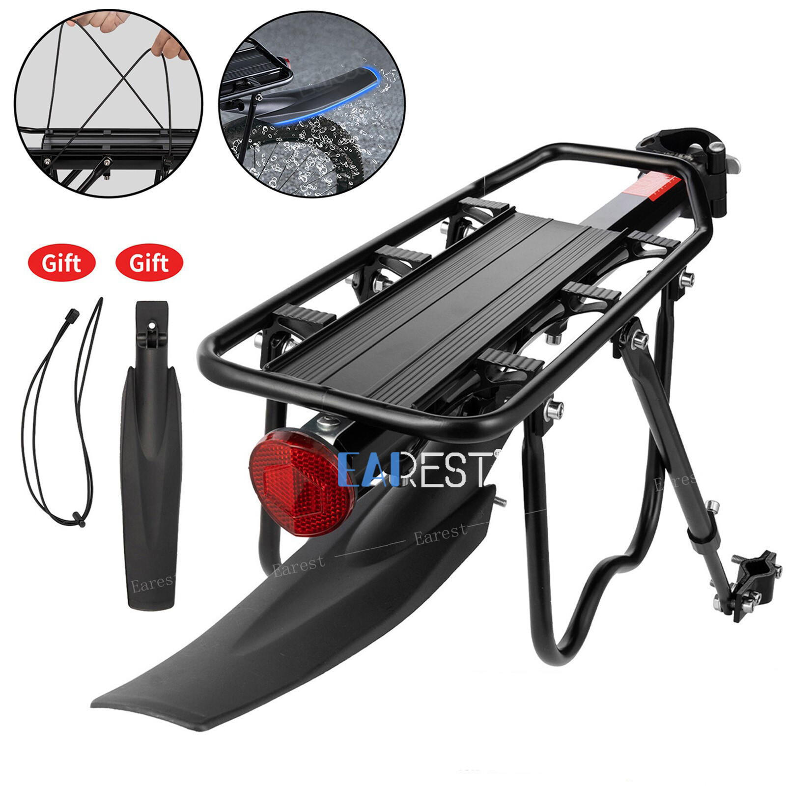 Rear Bike Rack Cargo Seat Frame Pannier Luggage Carrier Mountain Bicycle Fender