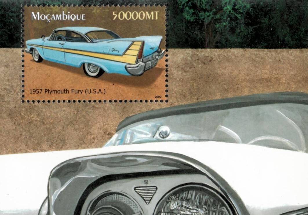 Mozambique 2002 - Vintage Cars - Souvenir Stamp Sheet - Scott #1714 - MNH