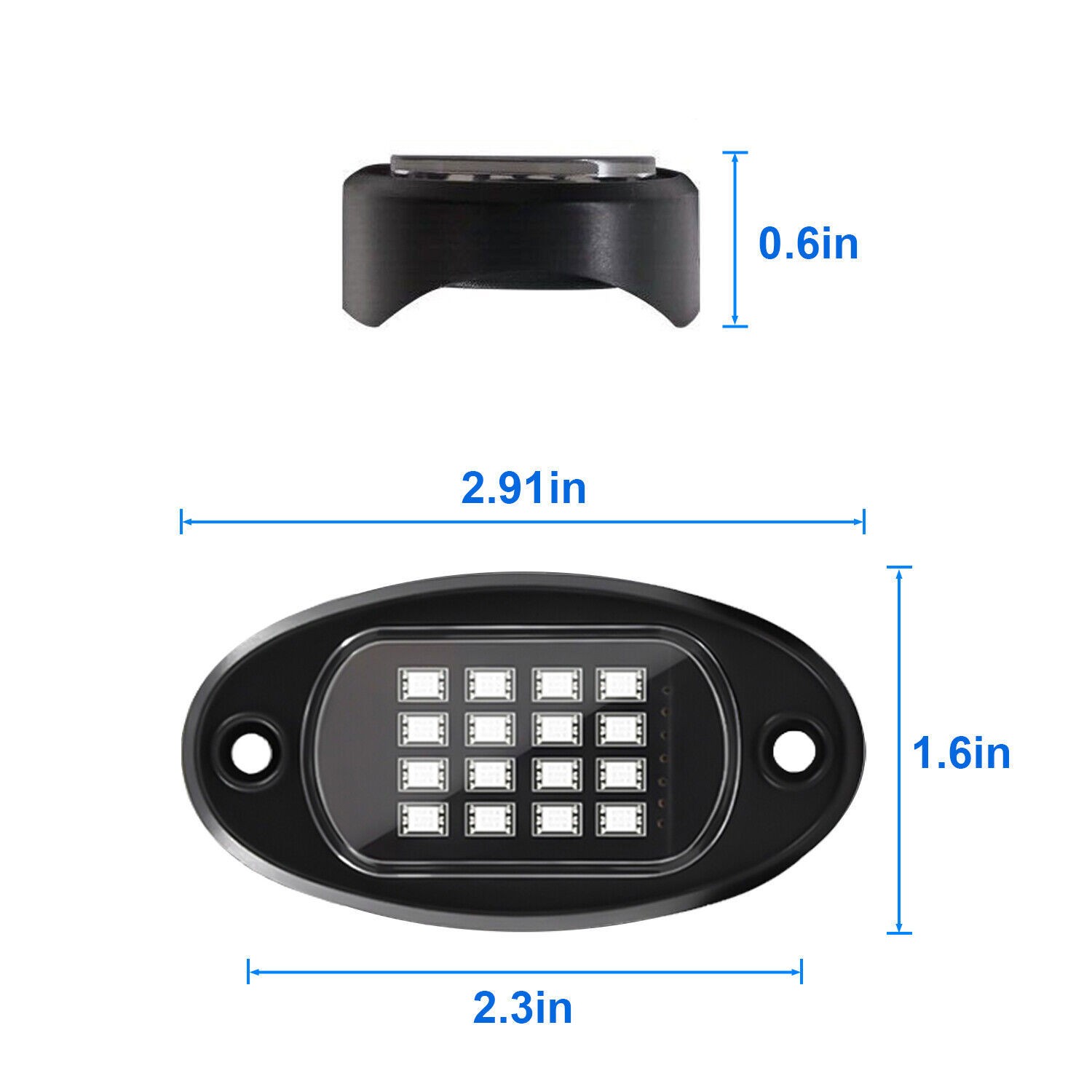 8Pods RGB LED Rock Lights Offroad Music Wireless Bluetooth Underglow Neon Lights