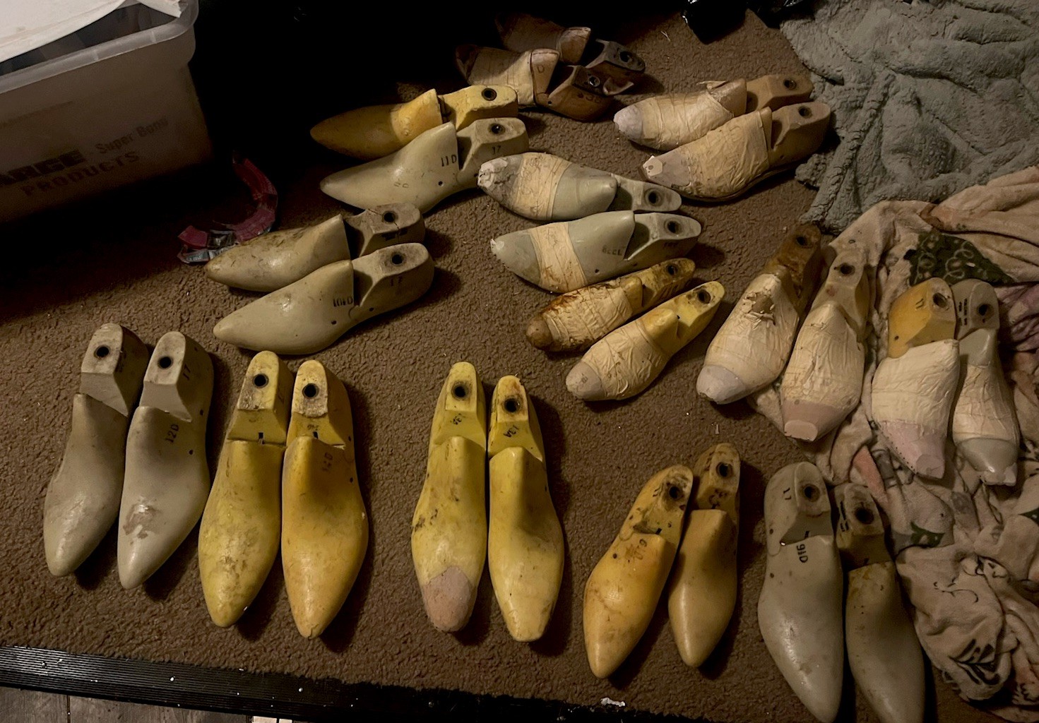 Antique Industrial Wooden Shoe Molds Lot Vintage Shoe Lasts