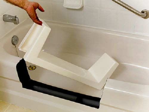 Walk-In Bath To Shower Easy Step Thru Insert DIY Conversion Kit Senior Safety