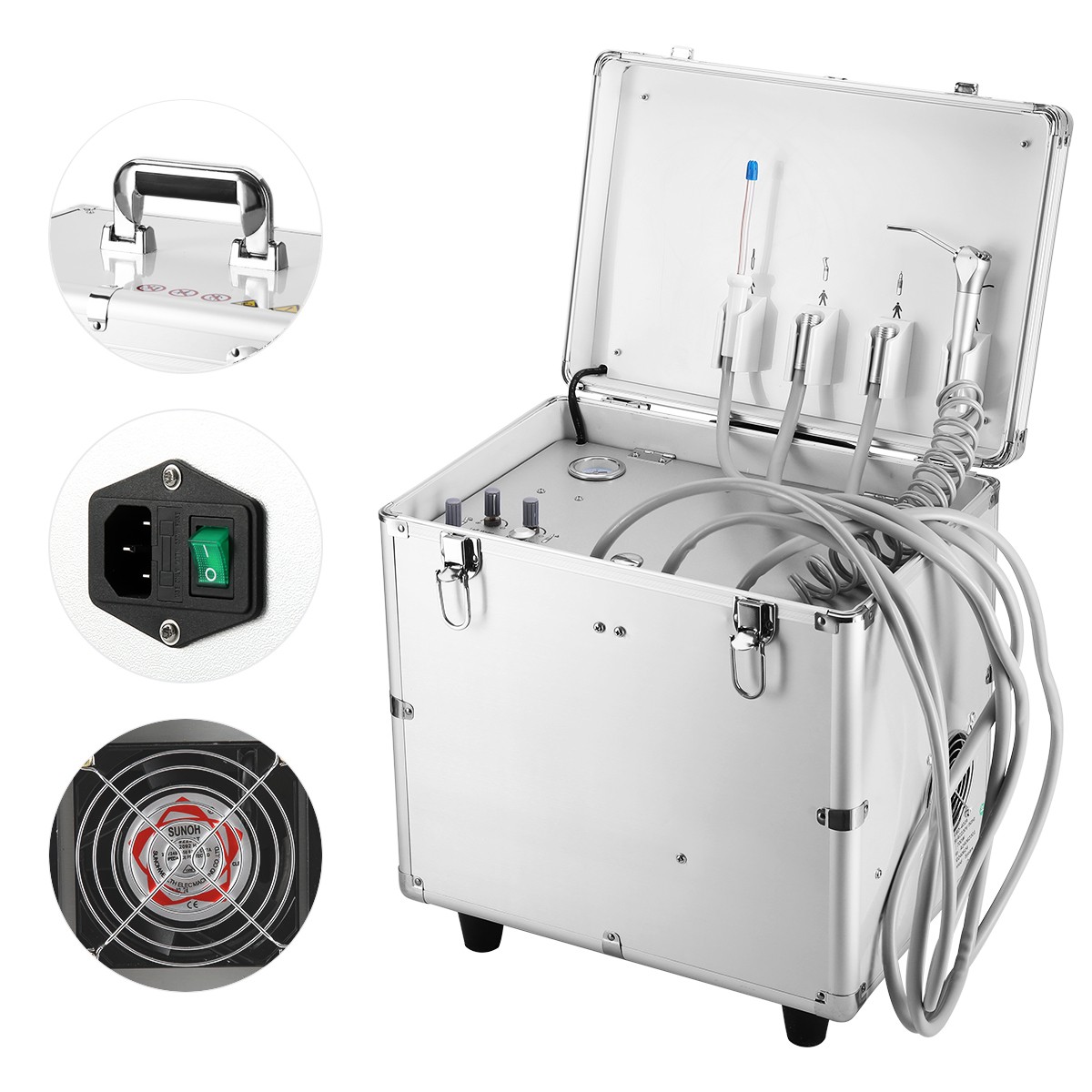 Portable Dental Chair LED Light Mobile Folding Chair/Portable Dental Unit 4 Hole