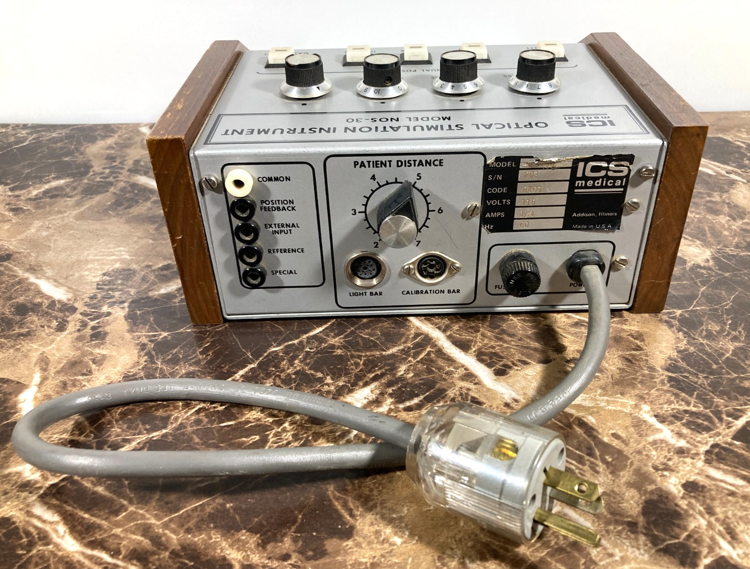 ICS Optical Stimulation Instrument NOS-30 Vintage Optometry Medical Equipment