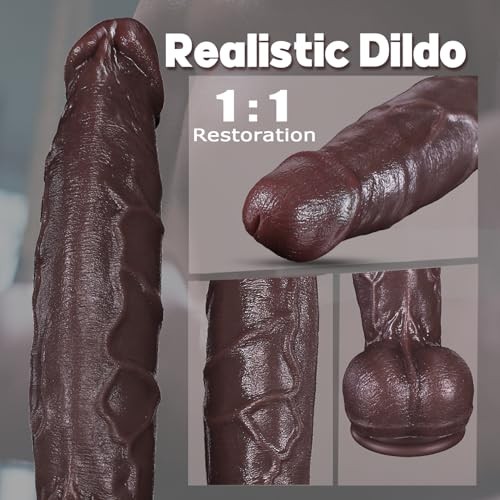 10 Inch Liquid Silicone Realistic Dildo Lifelike Textures Vaginal Anal Men Women