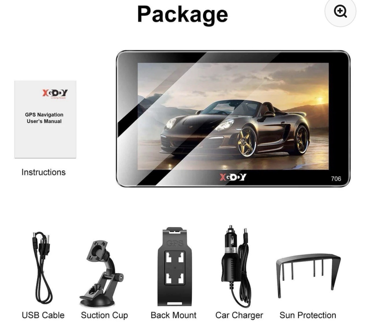 New XGODY GPS Navigation 7” Touchscreen System for car or truck 8GB Mem 256 RAM