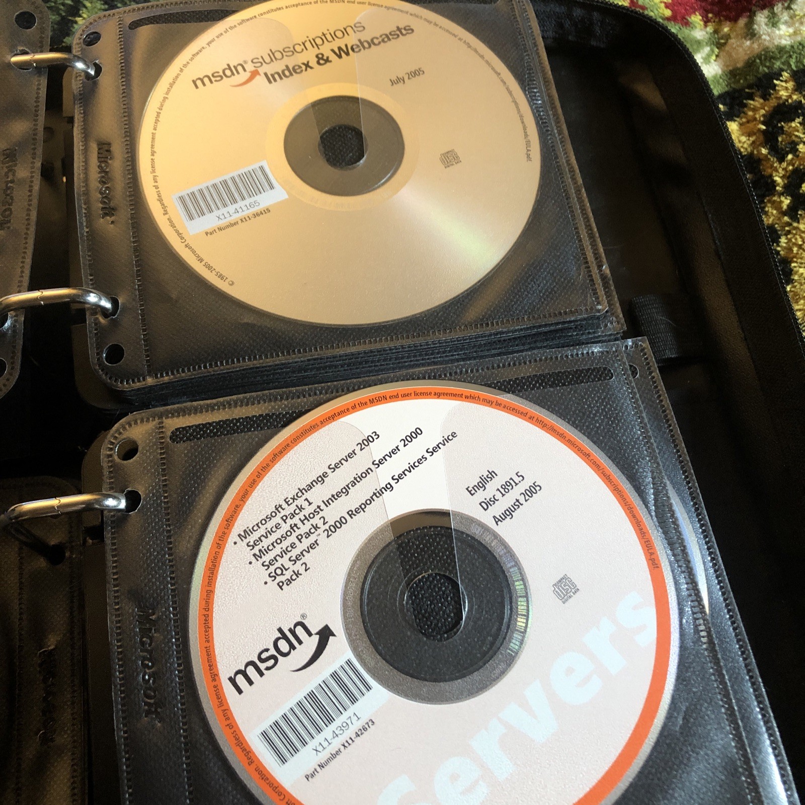 70 Microsoft Developer Network MSDN Discs Library 2001 to 2005 Bulk Lot Binder