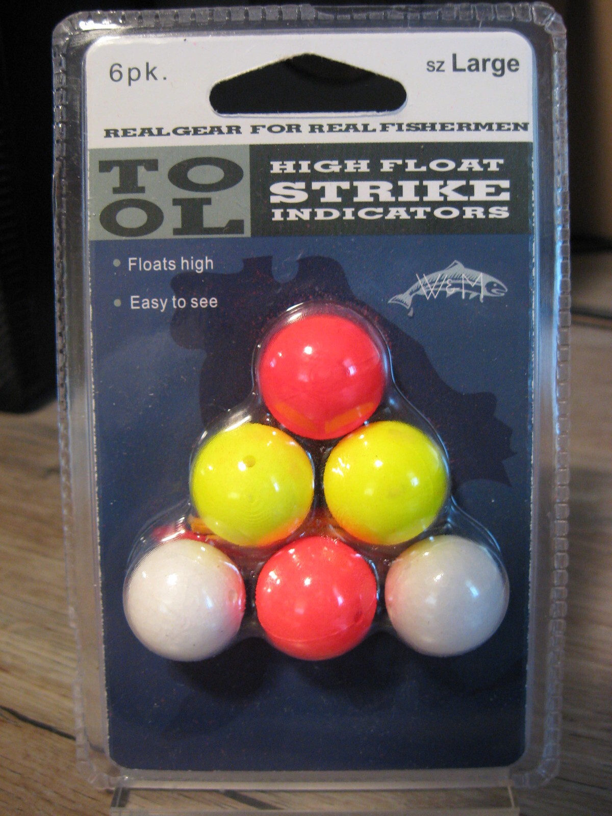 6 Pk Eagle Claw Strike Indicators - 3/4" Size Large - 2 Each Color