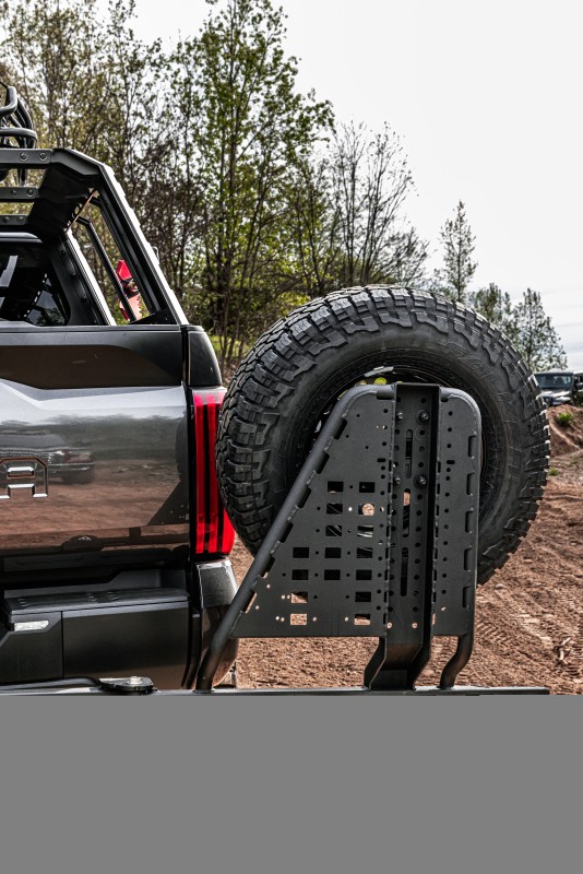 Go Rhino HC200T Swing-A-Way Hitch Mounted Tire Carrier with Lockable Latch