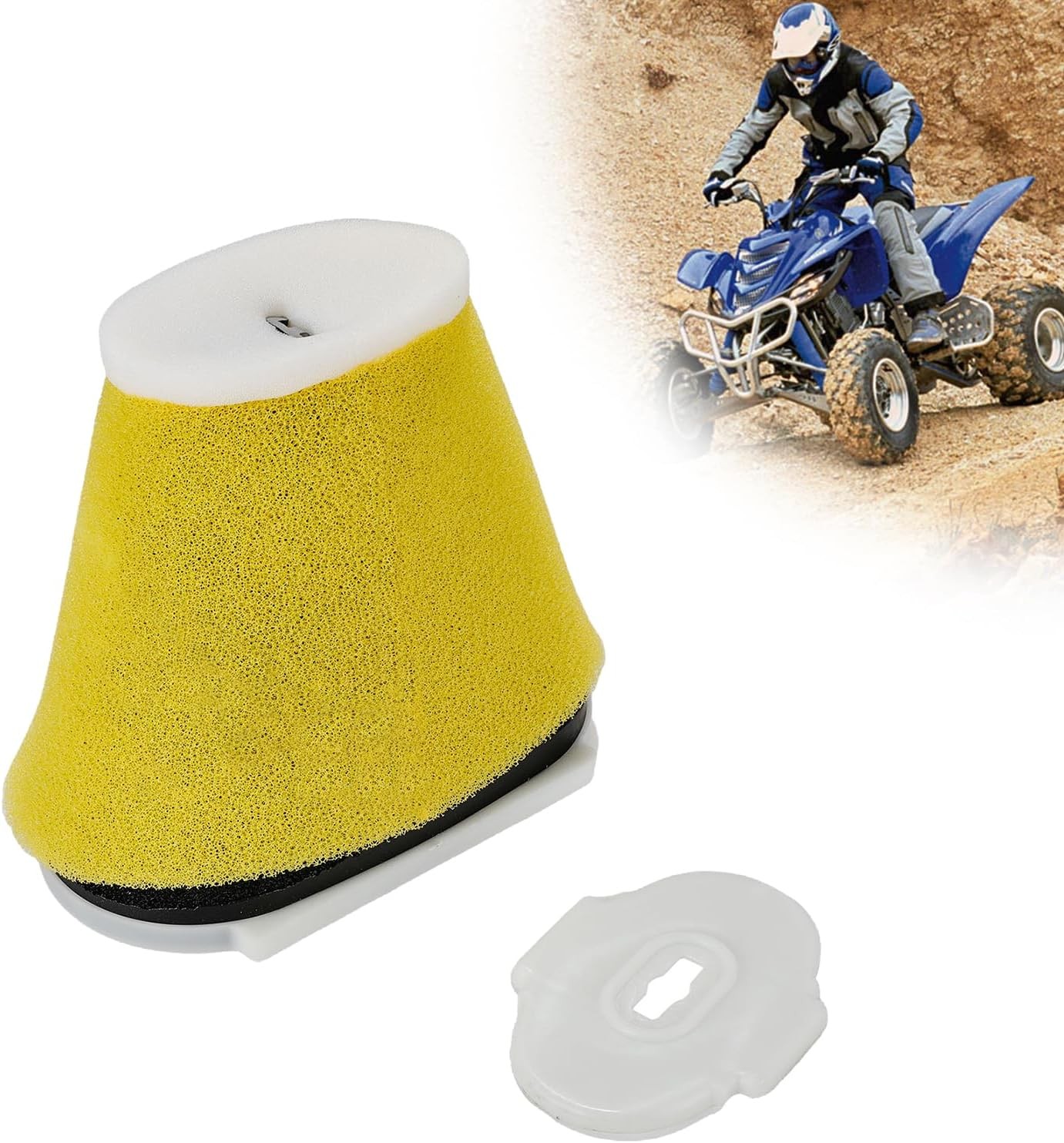 Air Filter & Cage Guide & End Cap for Raptor 660 660R YFM660R 2001-2005 ATV Quad