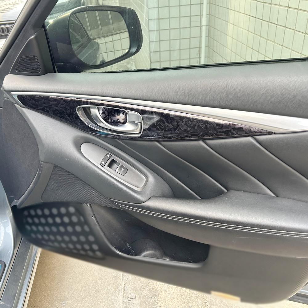 For Infiniti Q50 2014-2022 Forged Carbon Fiber Pattern Interior DIY Trim Decals