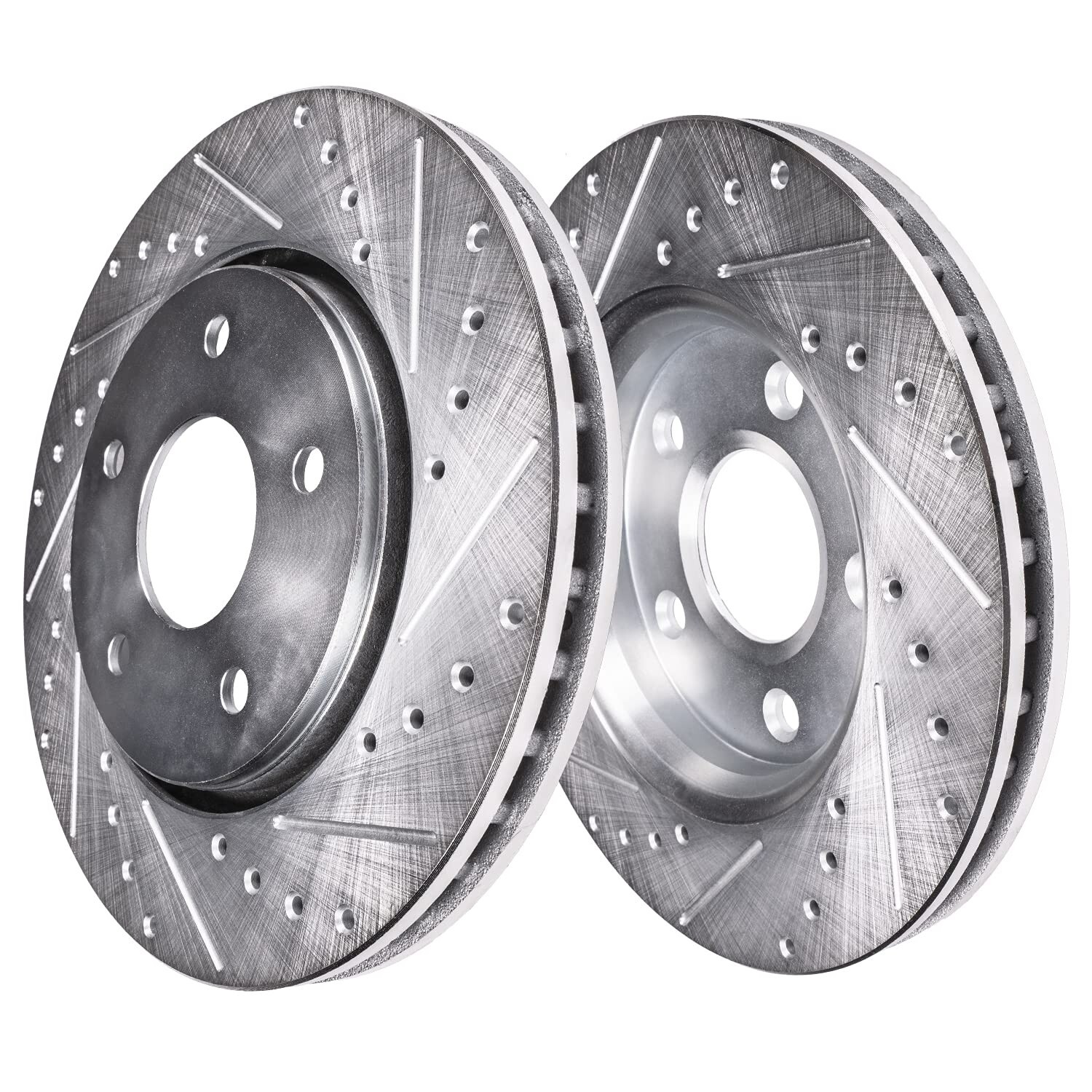Front Rear Drilled Rotors Brake Pads for Toyota Sienna Highlander RX350 RX450h