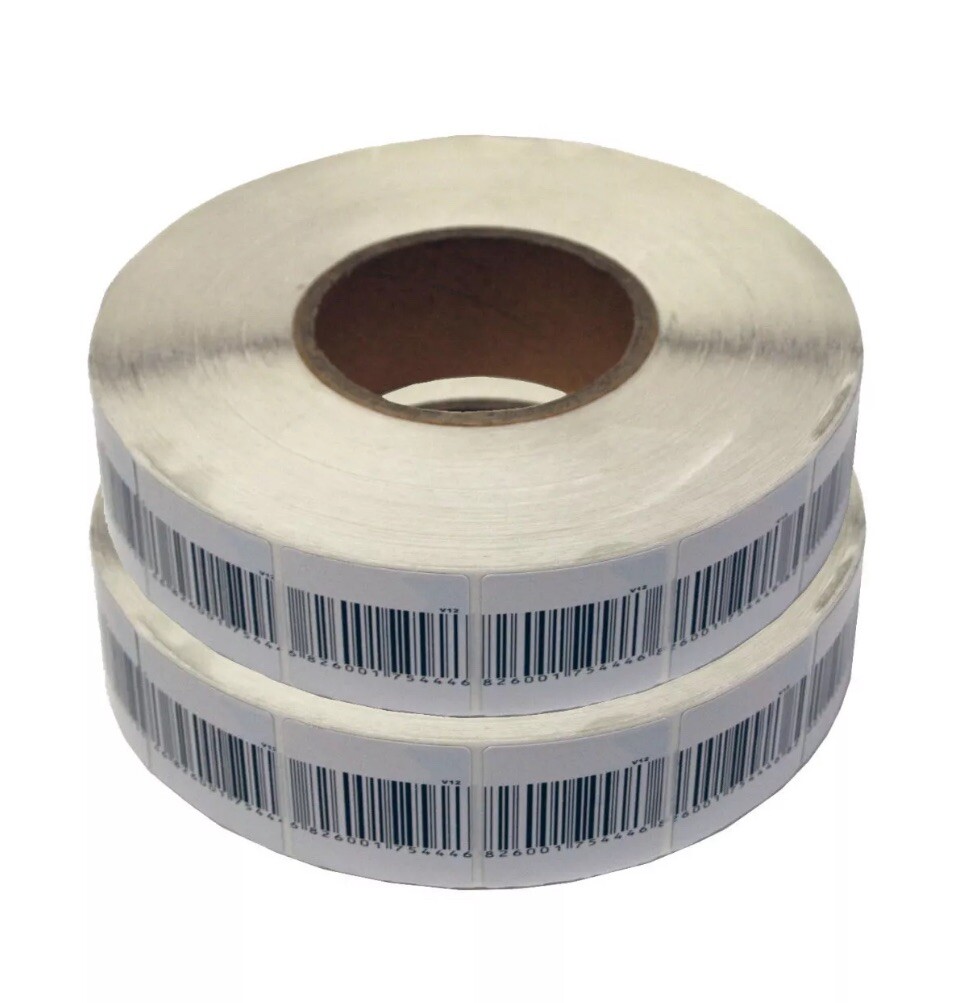 Lot of 2000 RF 8.2MHz EAS Security Labels – 40x40mm Soft Tag Stickers – NEW