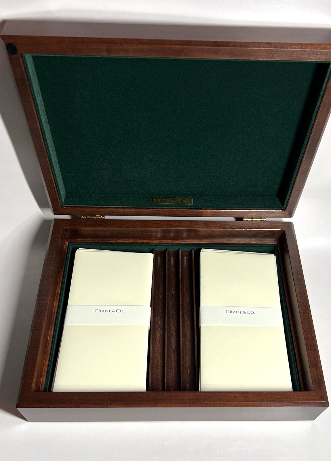 Crane & Co. Large Stationery Cherry Box / Hand made /VHTF