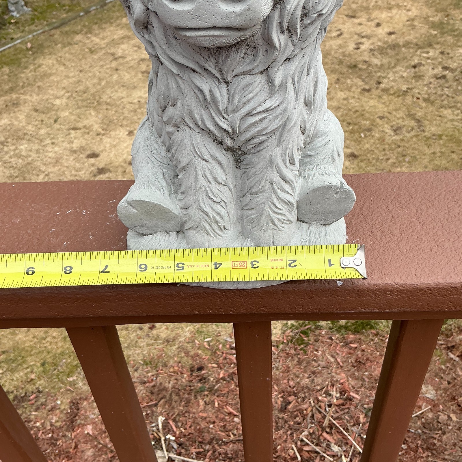 Sitting Highland Cow Statue 12'' Tall, Solid Concrete Statue