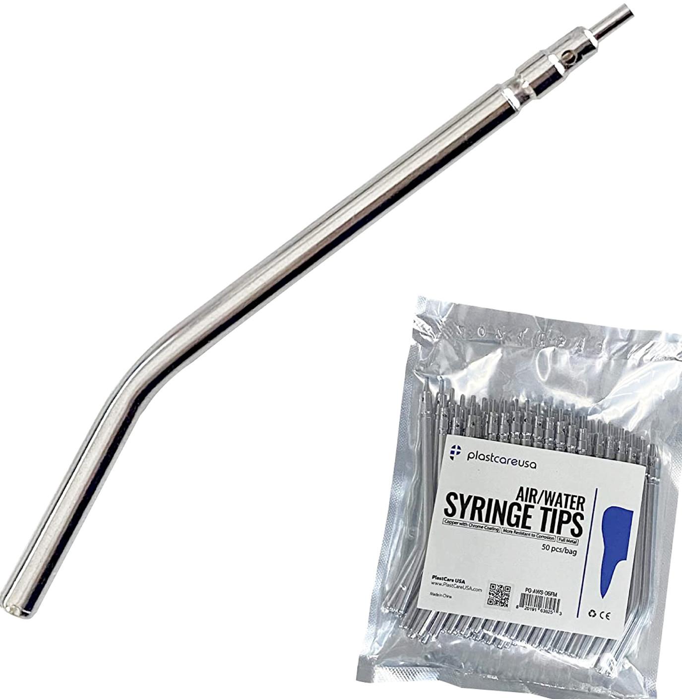 Metal Dental Air Water Syringe Nozzles 3 Way Autoclavable Reusable