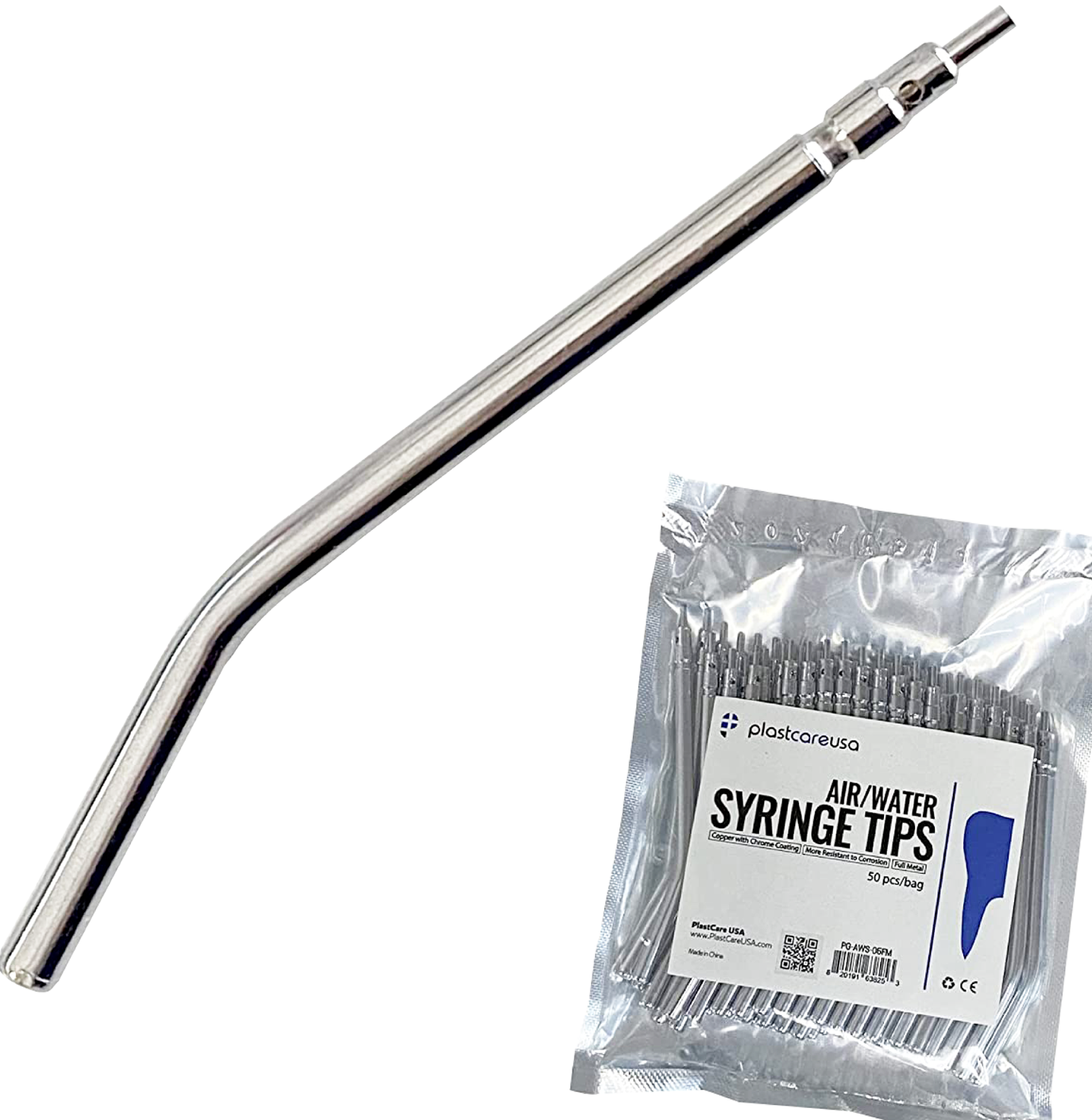 Metal Dental Air Water Syringe Nozzles 3 Way Autoclavable Reusable