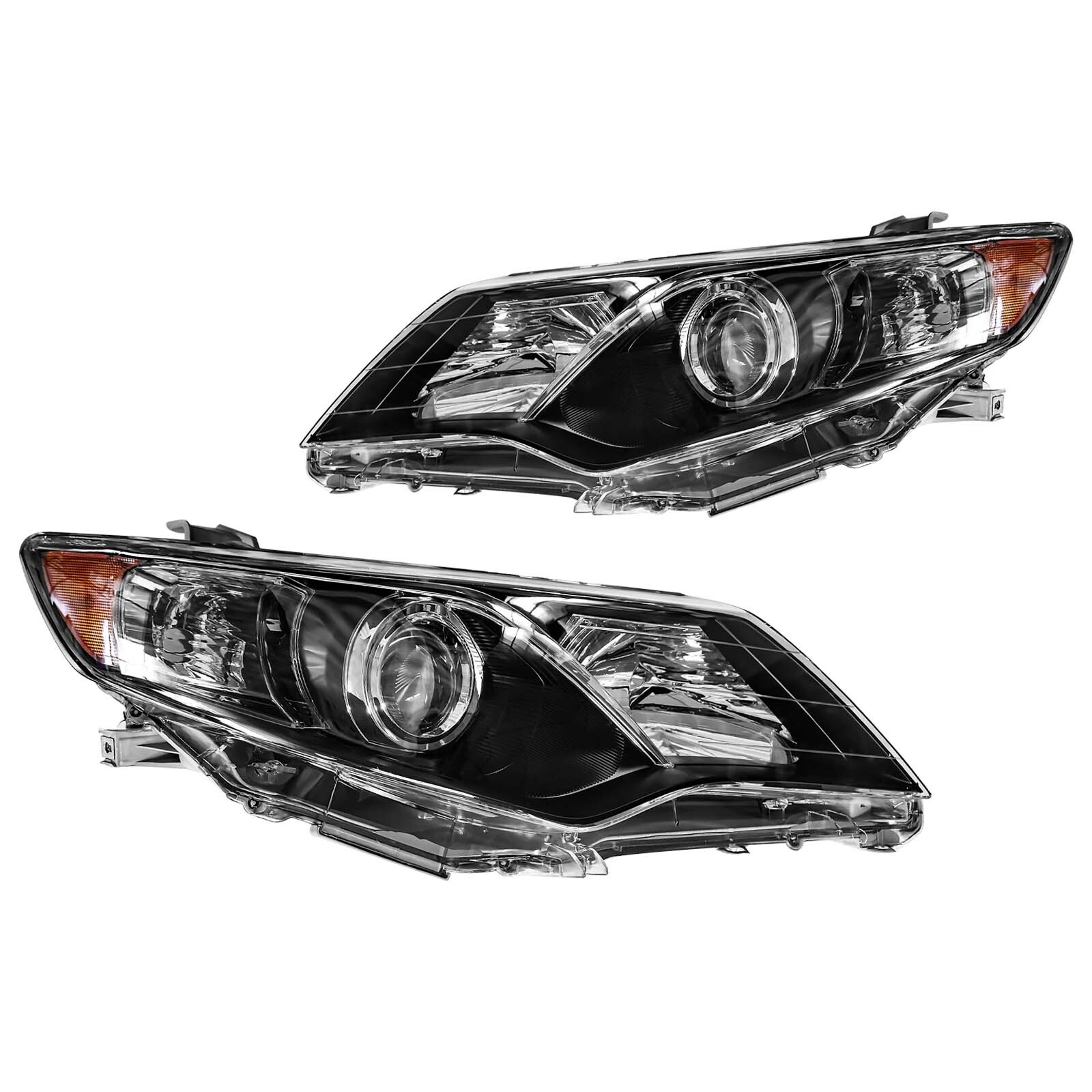 Fit 2012 2013 2014 Toyota Camry Halogen Projector Headlights Assembly Left&Right