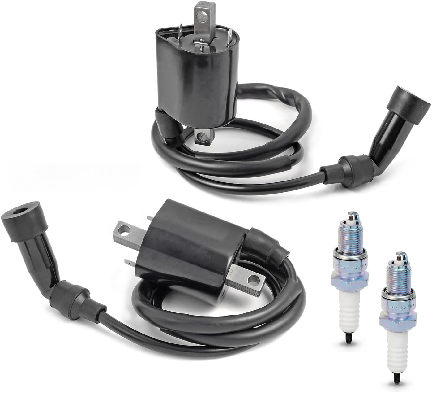 Ignition Coil Pack Spark plug W Cap For Yamaha V Star 1100 XVS1100 1999-2009 R+L