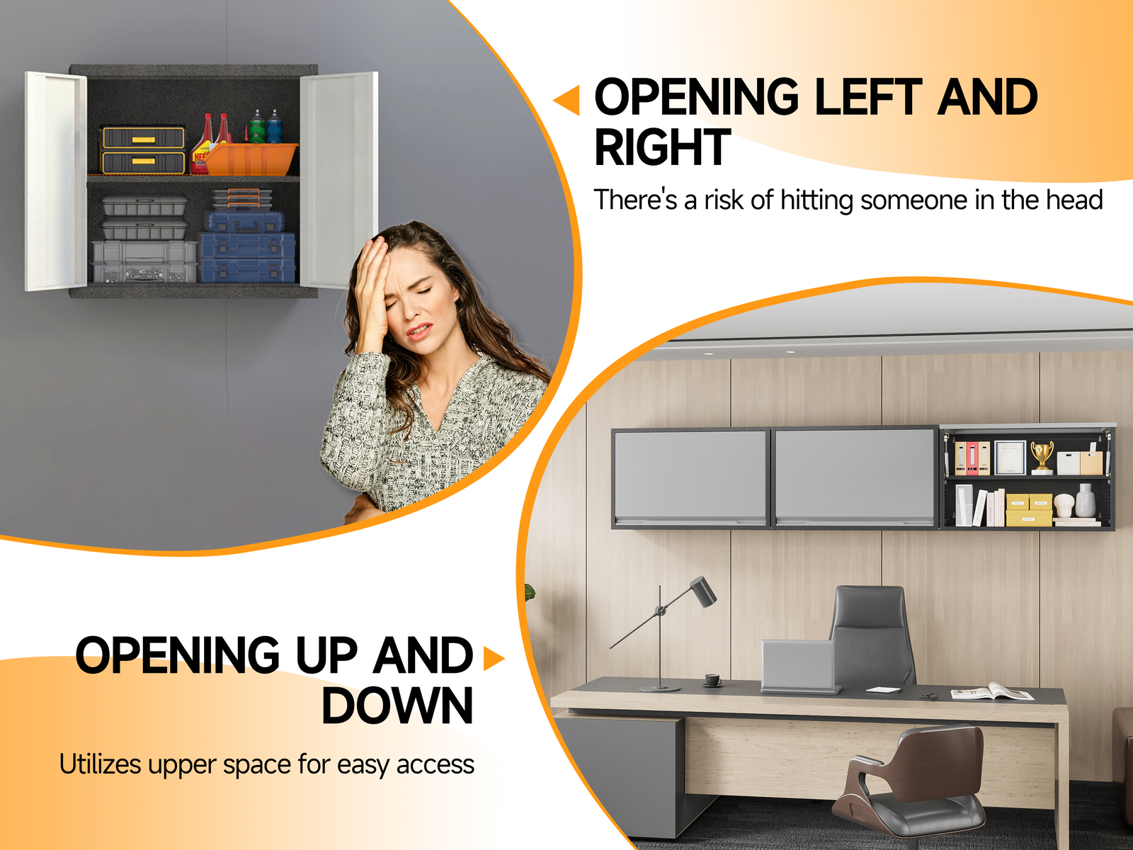 Wall Mounted Metal Storage Cabinet Garage w Adjustable Shelf, Metal Wall Cabinet