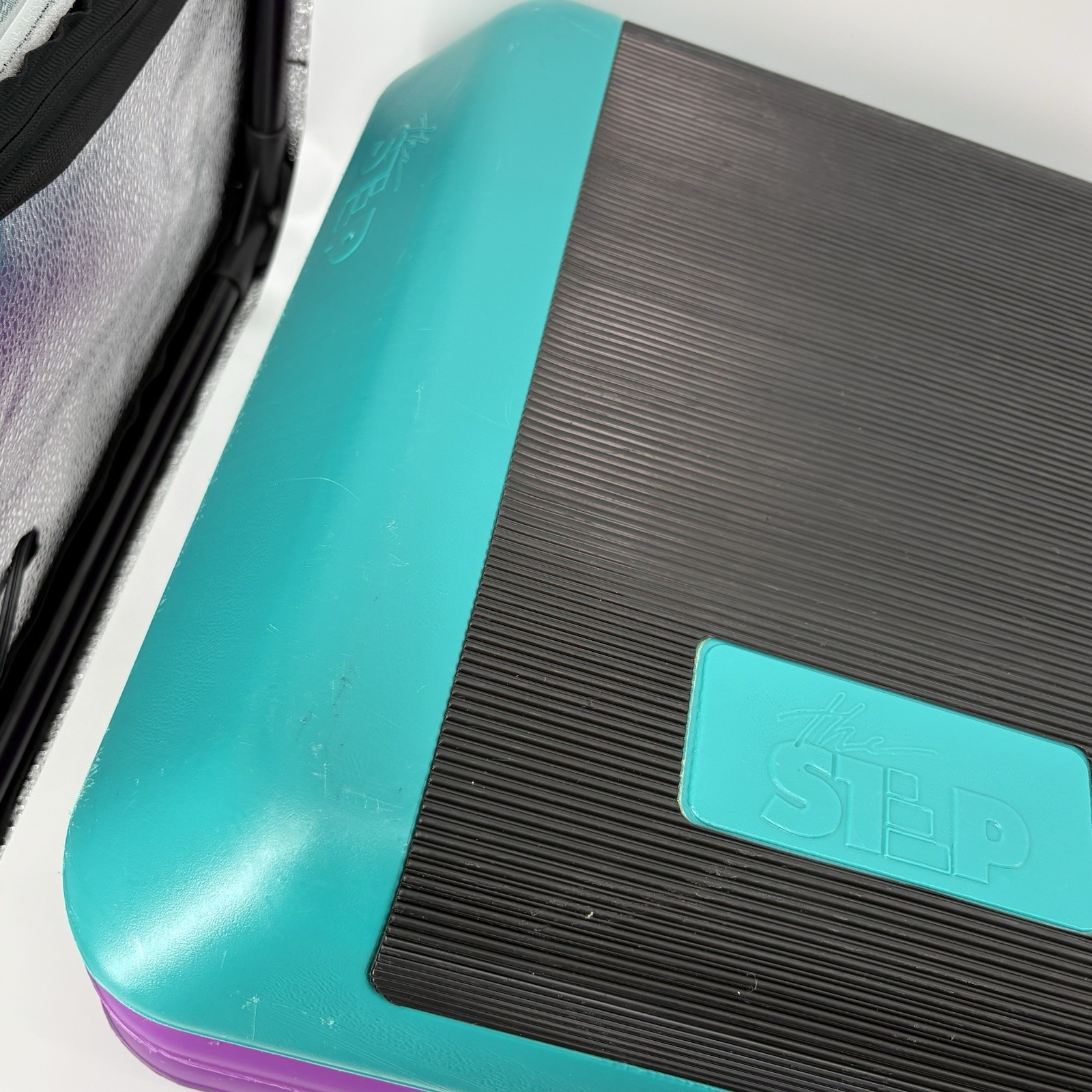 Vintage THE STEP Original Exercise 43" Aerobic Stepper w/ 4 Risers Free Shipping