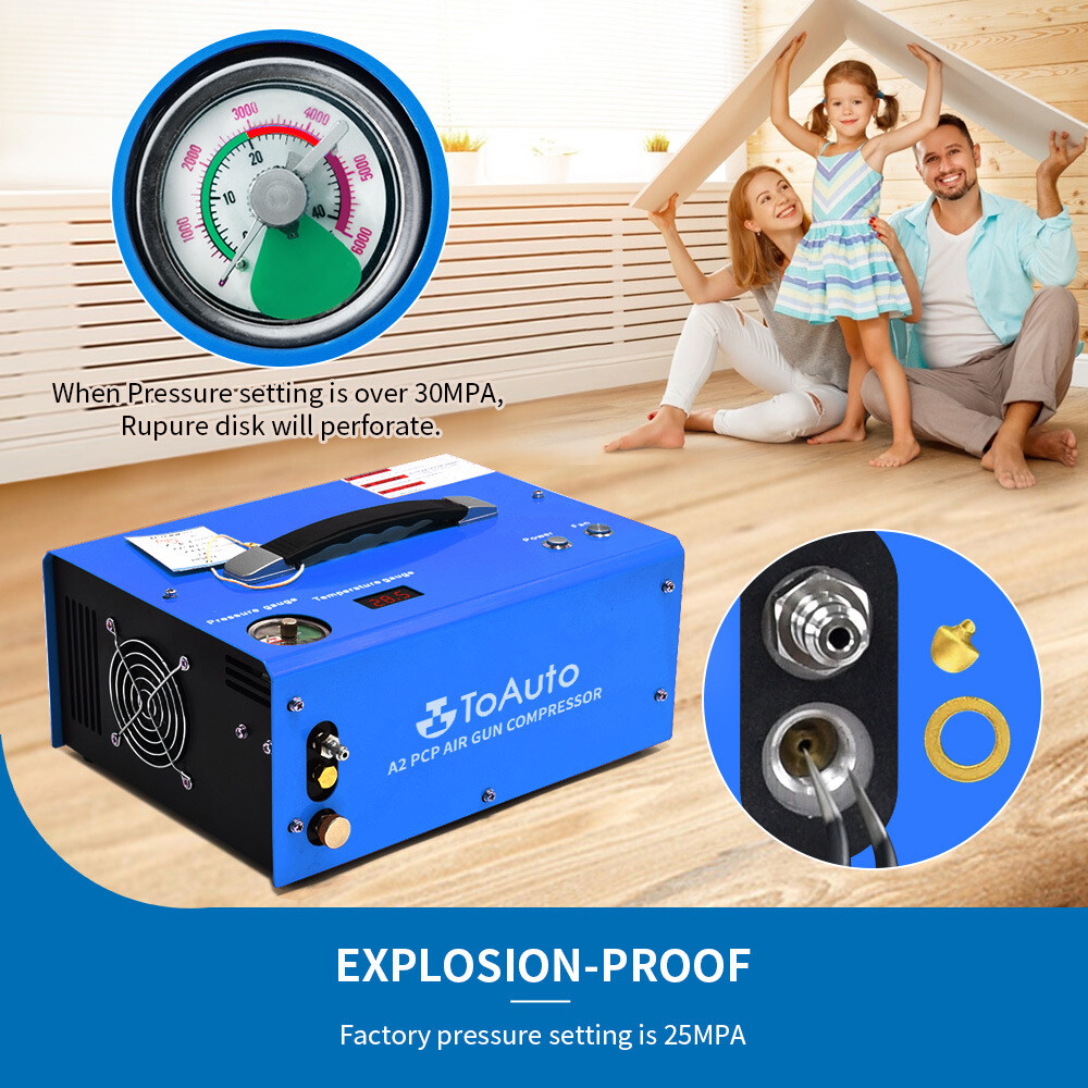 PCP Air Compressor AutoStop 30Mpa Airgun Rifle High Pressure Pump 12V/220V/110V