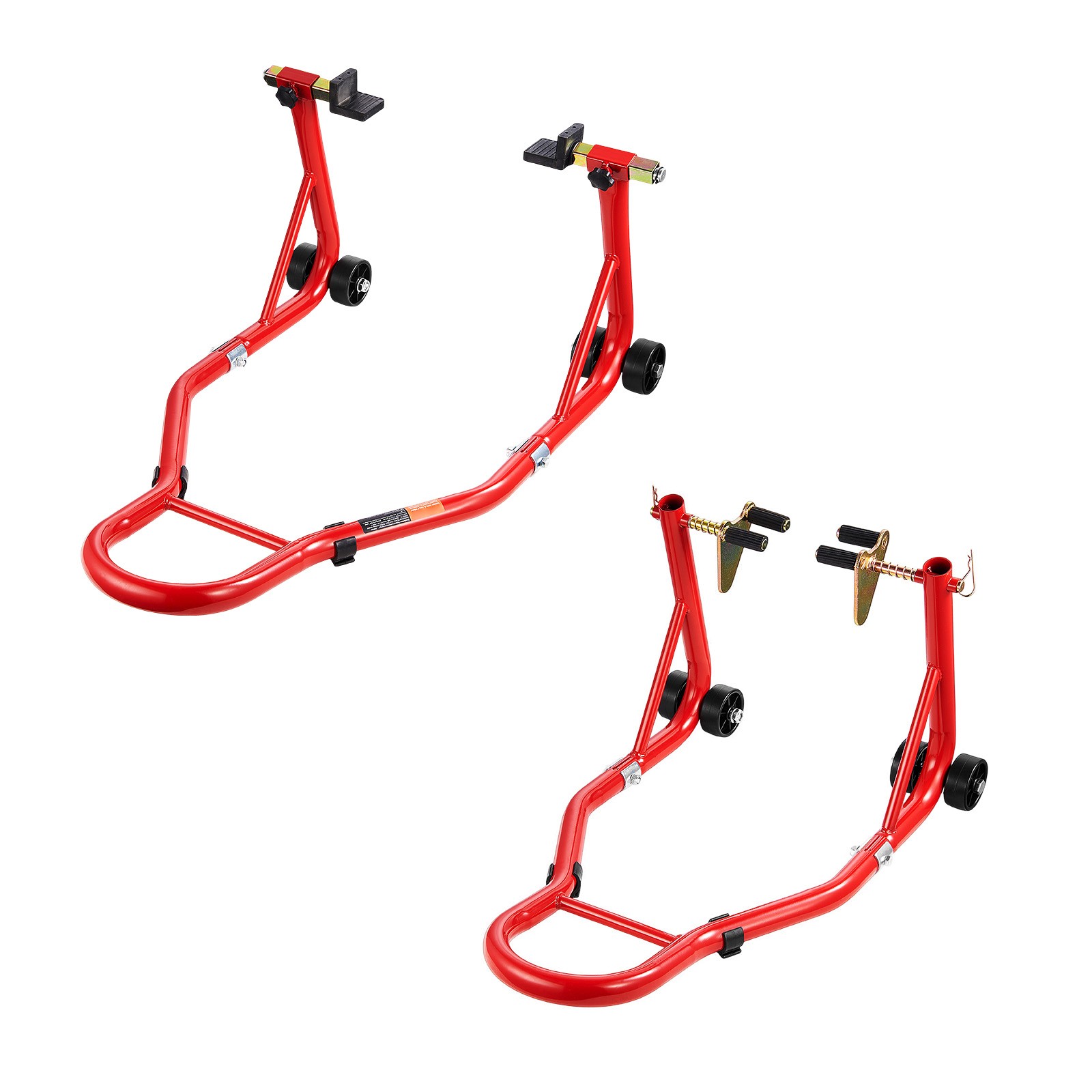 Motorcycle Front & Rear Stand Lift 850 lbs Spoolift Paddock Swingarm Arm Red