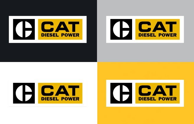 CAT Diesel Power Retro Premium Vinyl Decal 2-Pack - Construction Equipment