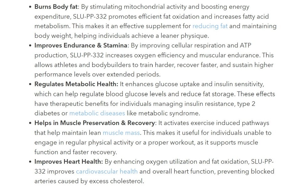 SLU,PP,332, Purity 99% Min, 5g/10g/25g