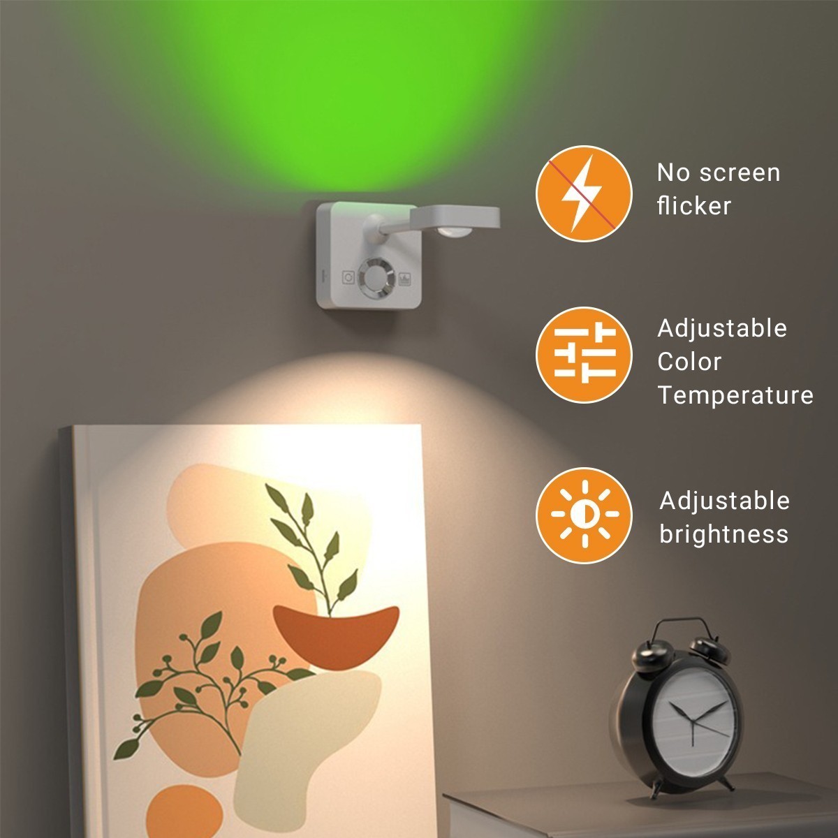 Rechargeable LED Spotlight for Indoor, Wireless RGB Spot Light with