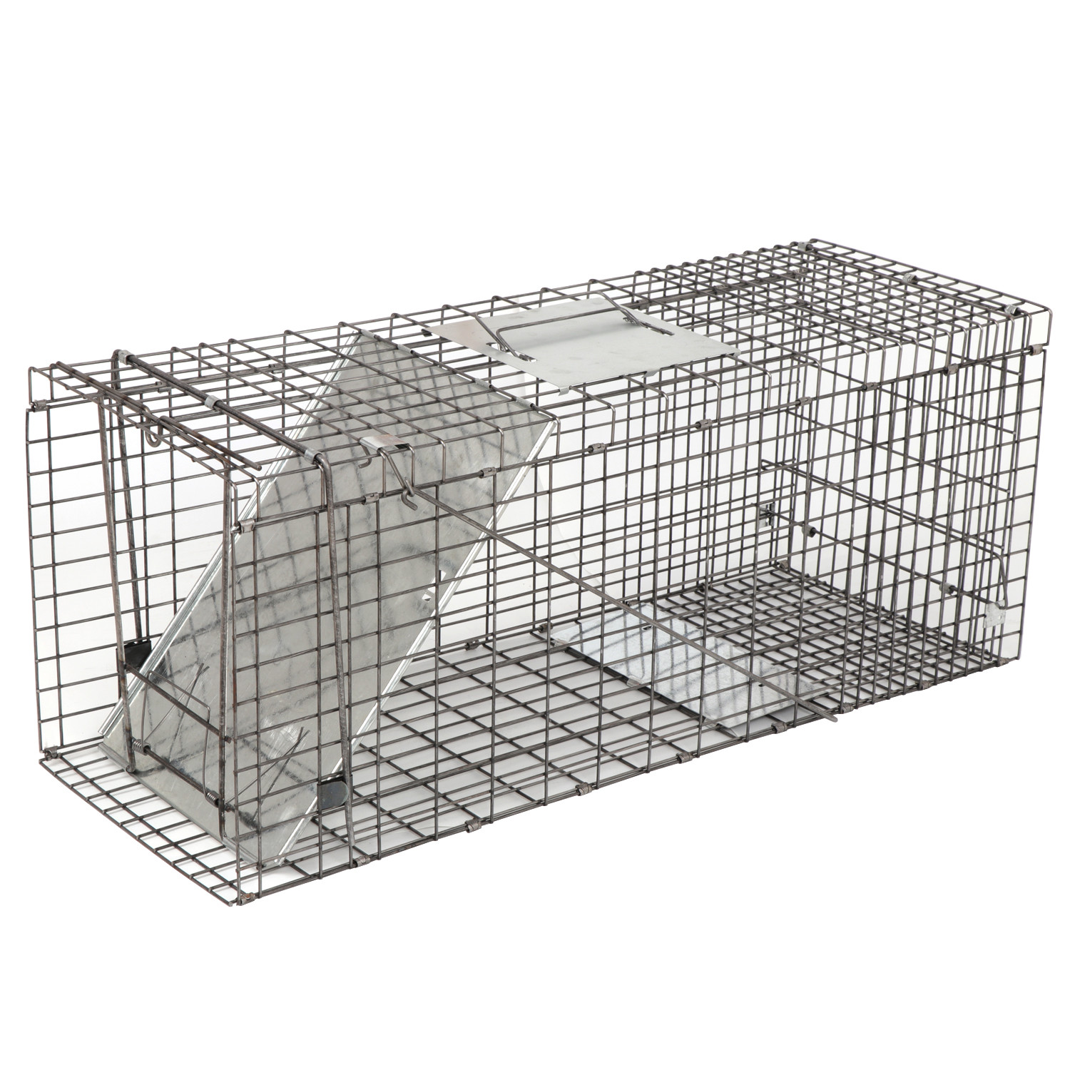 Live Animal Cage Trap 32" X 12.5" X 12" Humane Rodent Raccoon Cage w/Iron Door
