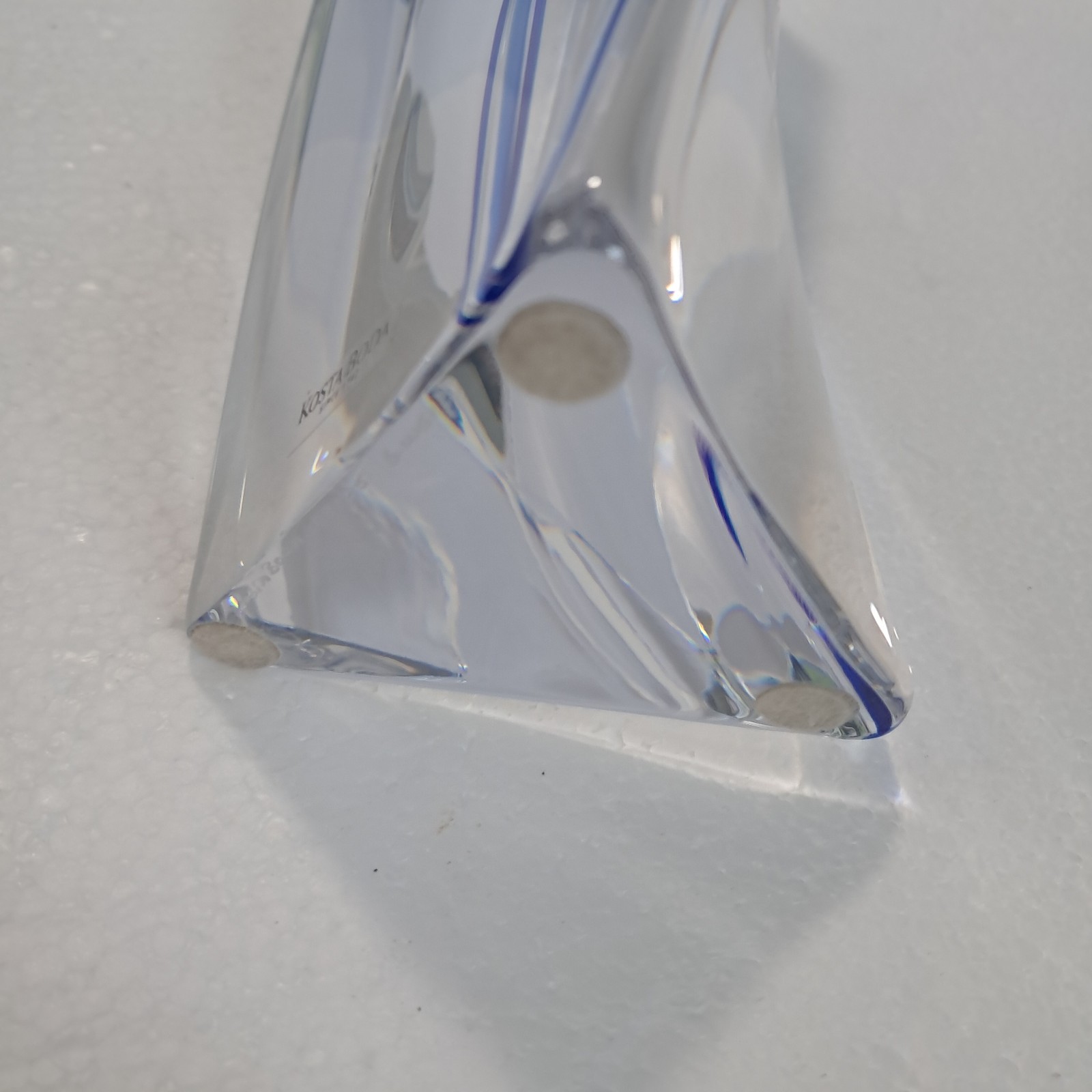 RARE 1994 Kosta Boda Striped 8" Glass Trophy Bob Hope Chrysler Classic Runner Up