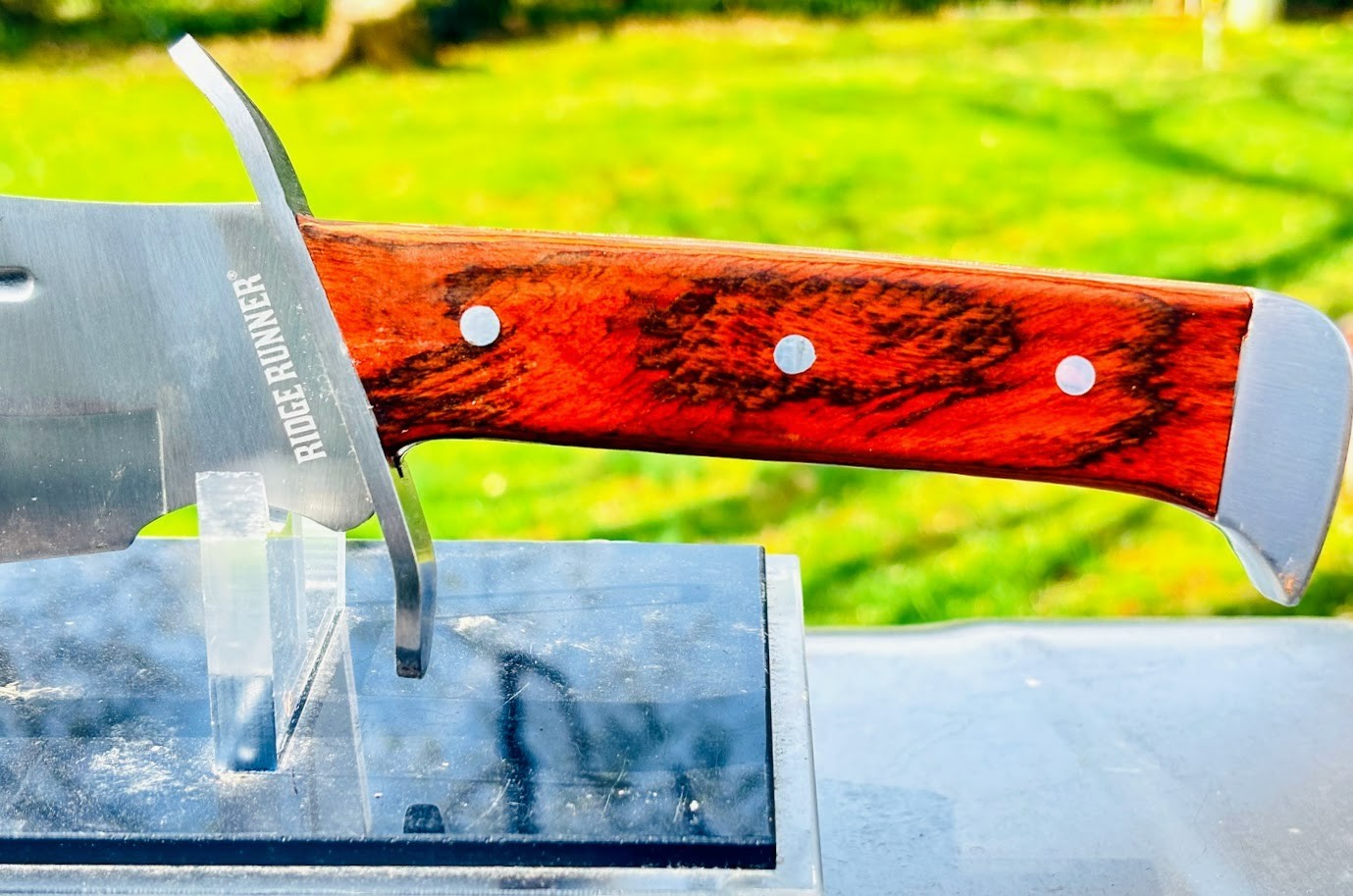 Large 17" Machete Fixed Blade Knife Wood Handle Unused Ridge Runner 440SS