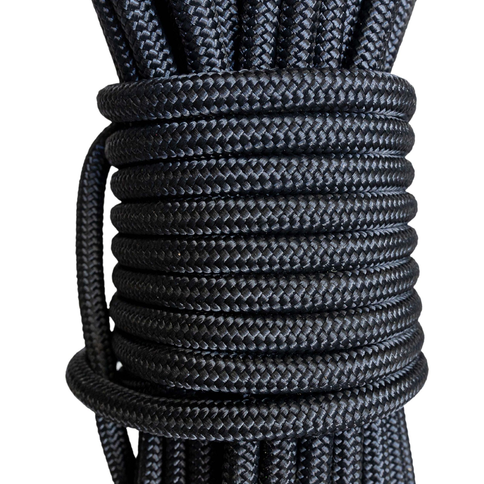 NEW 7/16" (11mm) x 100' Double Braid Static Line, Safety Rope, Black