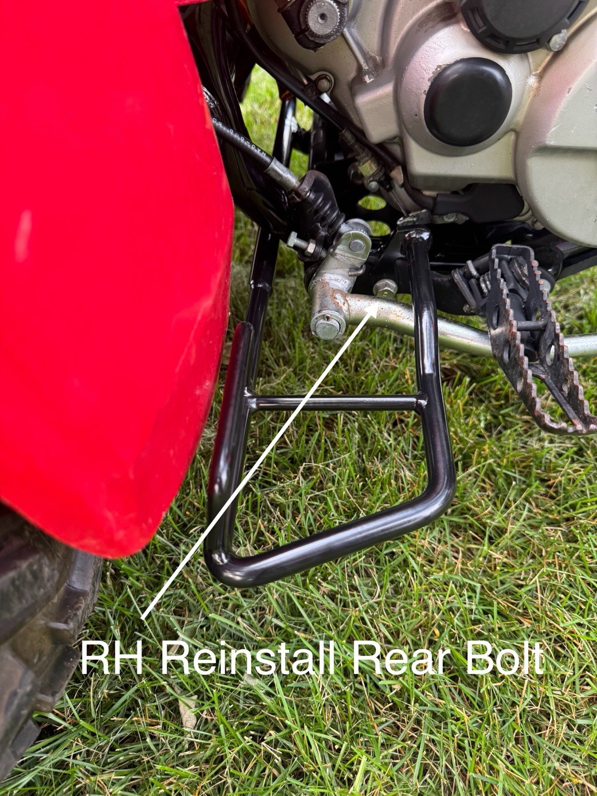 HONDA BIG RED 250 250ES HEEL GUARD FOOT REST 85-88 HONDA BIG RED