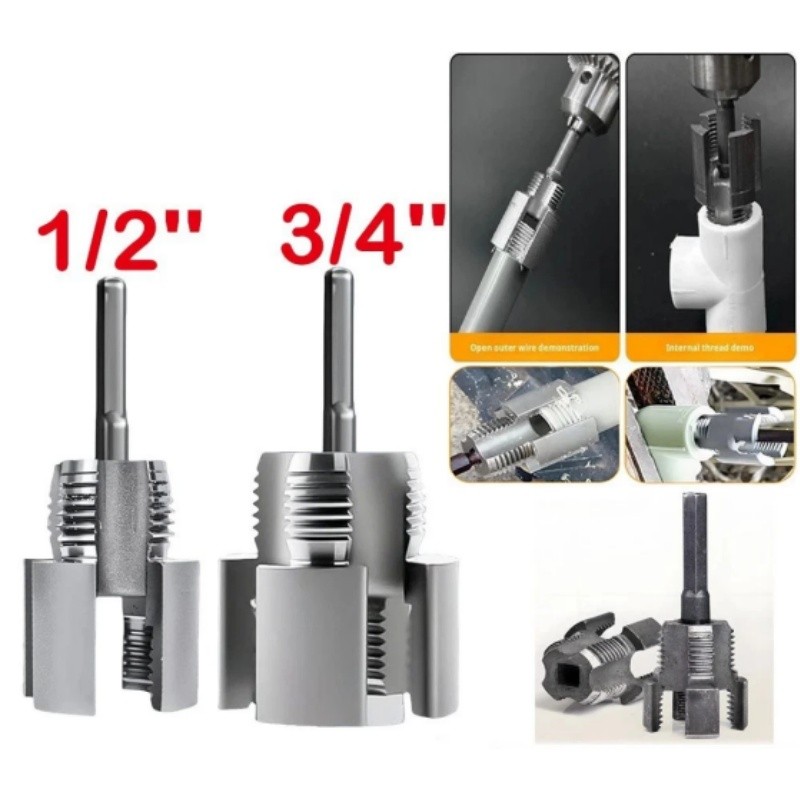 Integrated Internal&External Pipe Threading Tool, Dual-Function Pipe Thread Tool