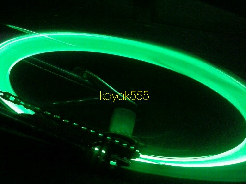 2 X NEON LED VALVE STEM BIKE/CAR RIMS WHEEL LIGHTS ATV SCOOTER MOTORCYCLE ETC...