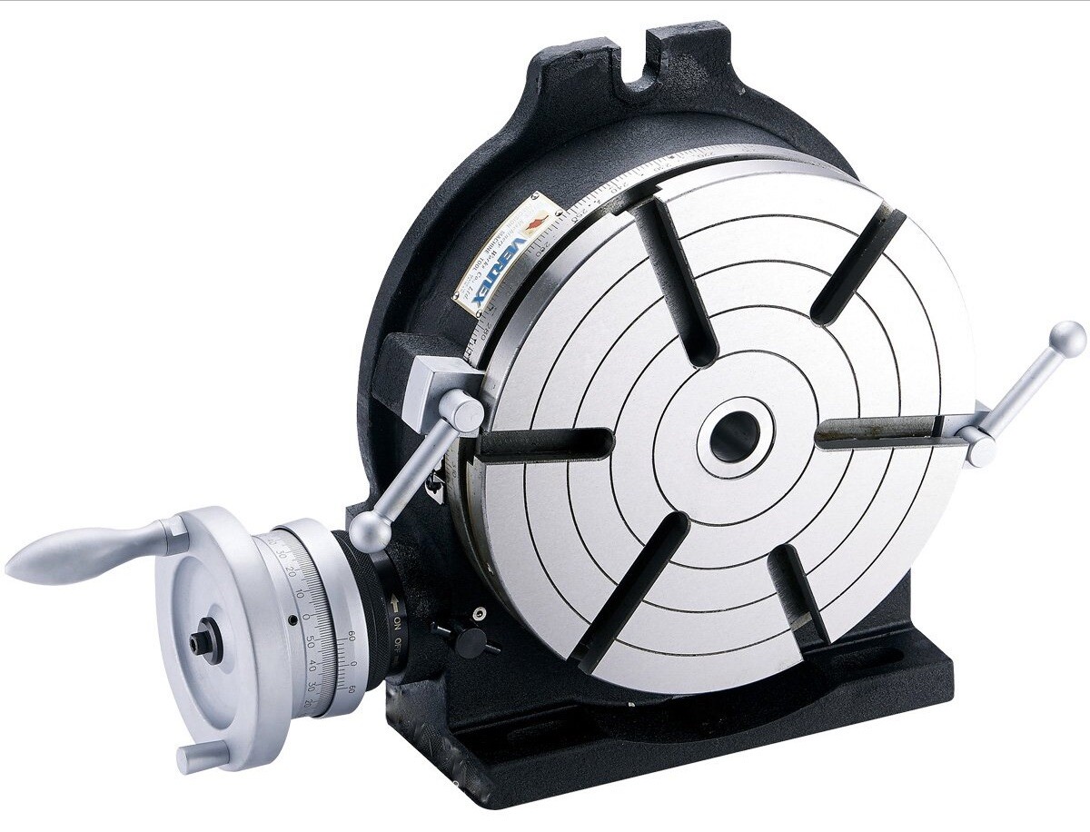 VERTEX HV-10 10" Horizontal / Vertical Rotary Table with Face Plate (6 Slots)