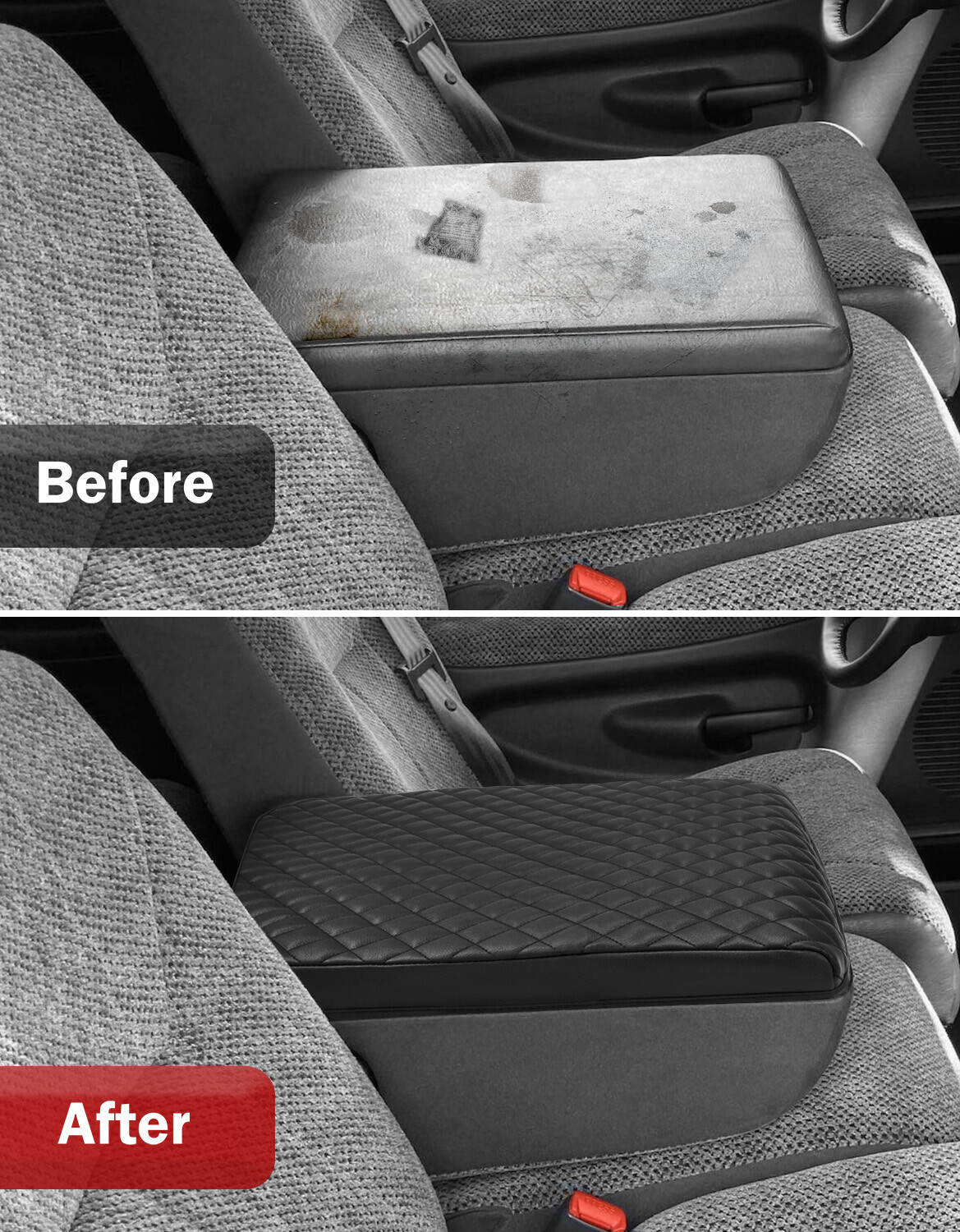 Middle Console Lid Armrest Cover Pad 19x15 For 94-01 Dodge RAM 1500 2500 3500