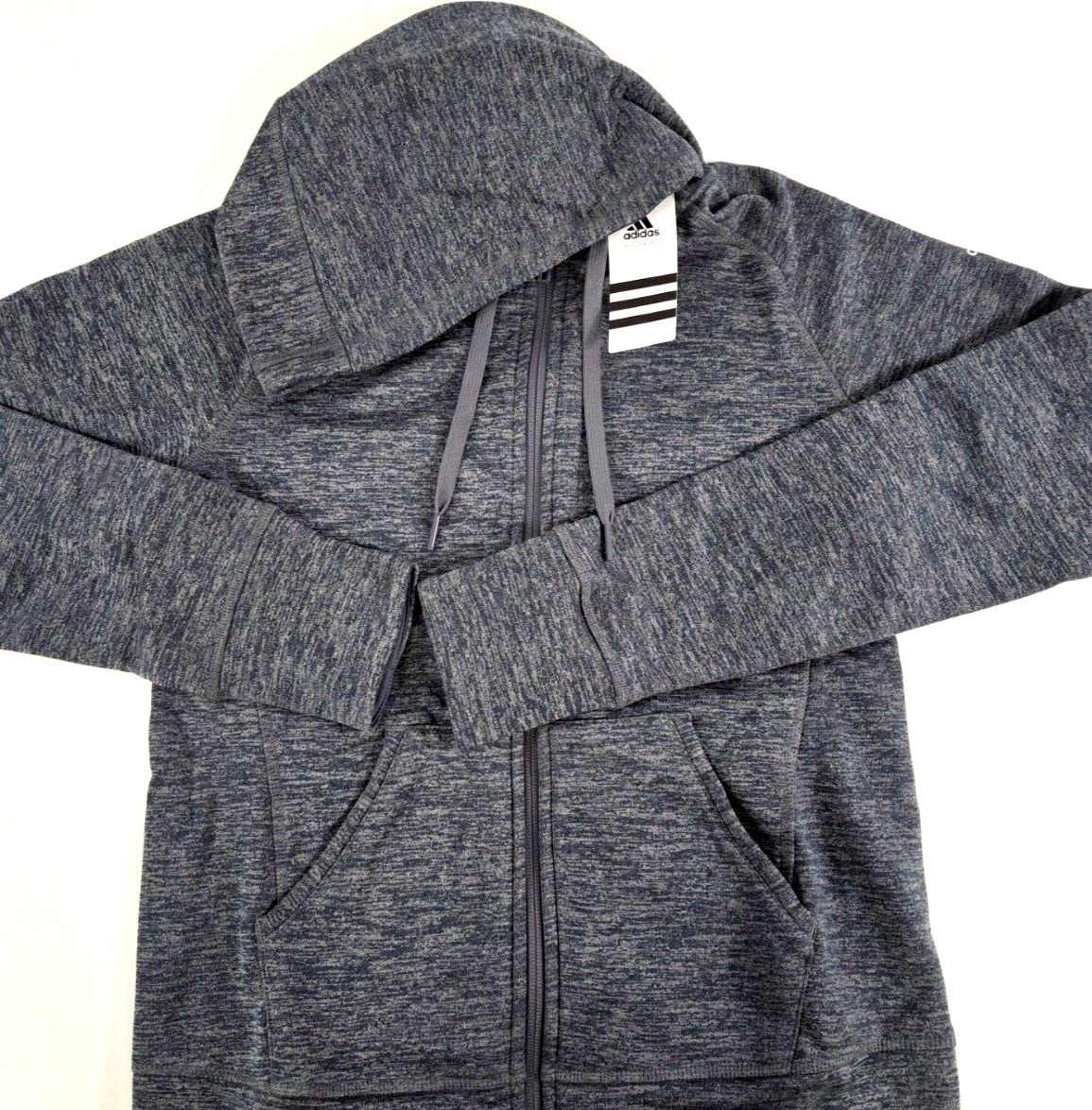 Adidas Climawarm Track Fleece Women's Hoodie-Heather Onyx Various Sizes