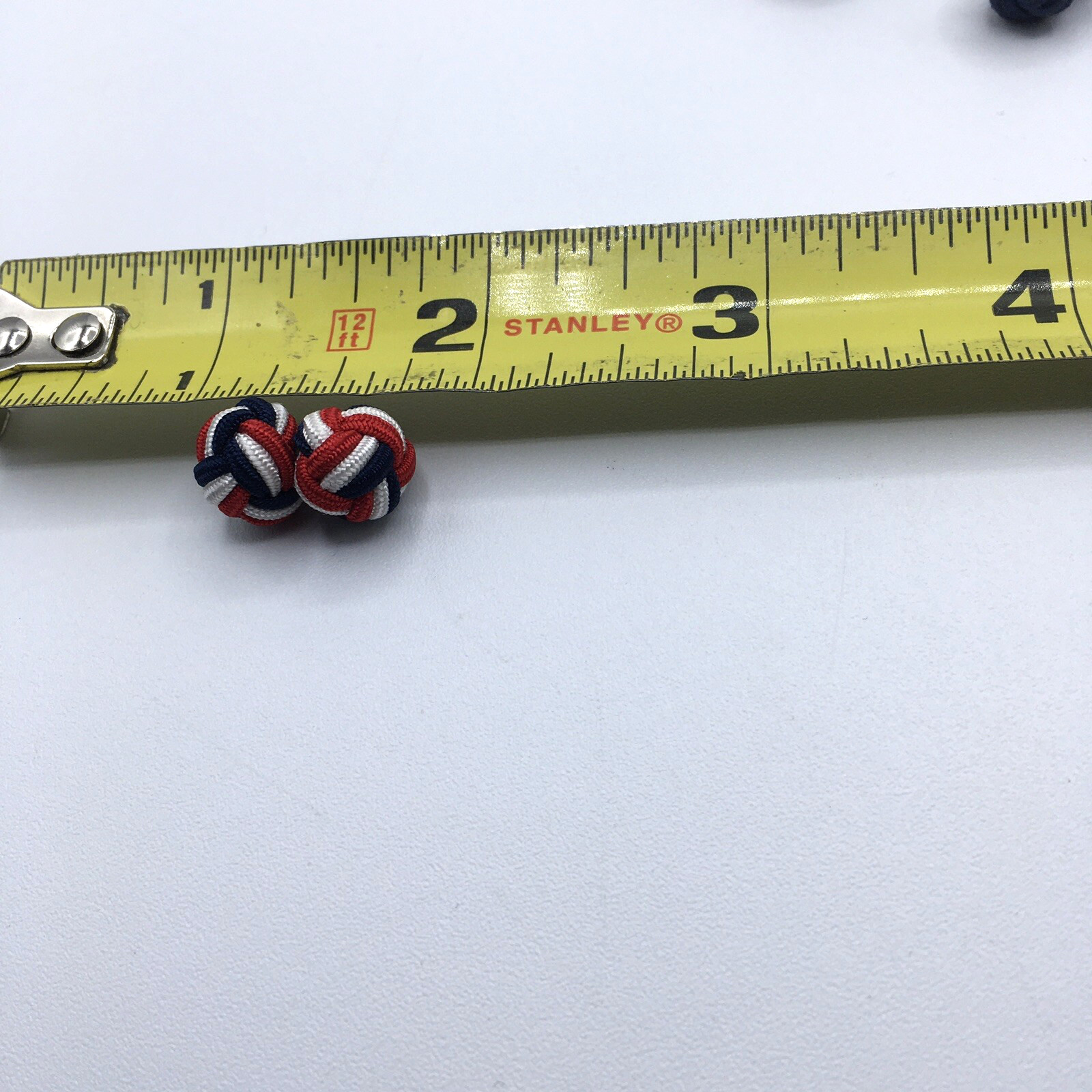 Fabric Silk Knot Shirt Cufflinks Navy Blue Red White Lot of 14 (7 Pairs) Formal