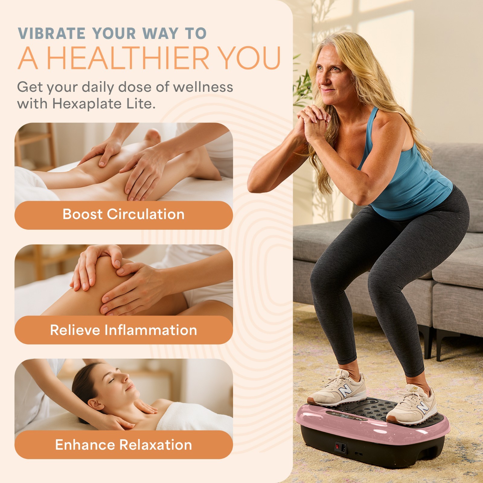 LifePro Vibration Plate Exercise Machine for Weight Loss & Lymphatic Drainage